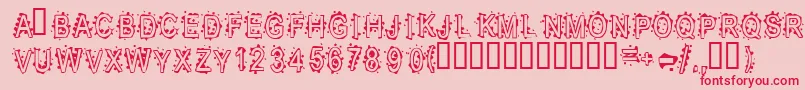 InkblotBaby Font – Red Fonts on Pink Background