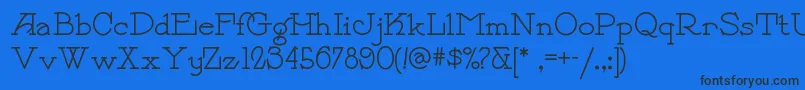 Payzantpennf Font – Black Fonts on Blue Background