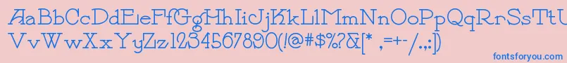 Payzantpennf Font – Blue Fonts on Pink Background