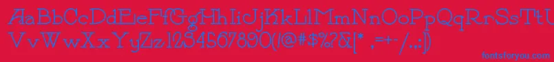 Payzantpennf Font – Blue Fonts on Red Background