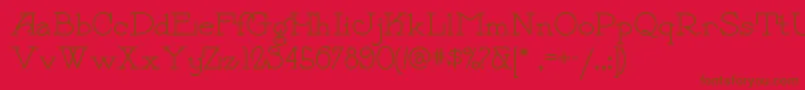 Payzantpennf Font – Brown Fonts on Red Background