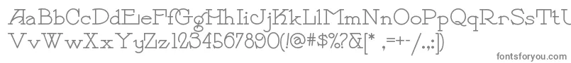 Payzantpennf-fontti – harmaat kirjasimet valkoisella taustalla