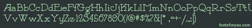 Payzantpennf-fontti – vihreät fontit mustalla taustalla