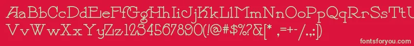 Payzantpennf Font – Green Fonts on Red Background