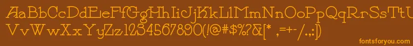 Payzantpennf Font – Orange Fonts on Brown Background