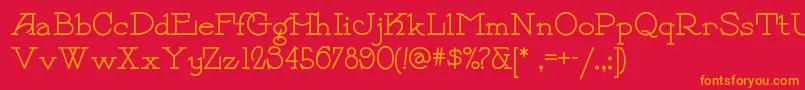 Payzantpennf Font – Orange Fonts on Red Background