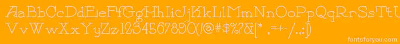 Payzantpennf-Schriftart – Rosa Schriften auf orangefarbenem Hintergrund