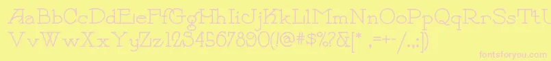 Payzantpennf Font – Pink Fonts on Yellow Background