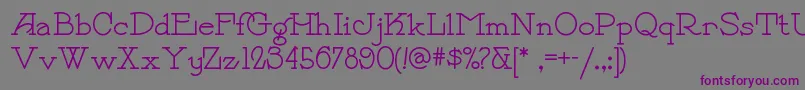 Payzantpennf Font – Purple Fonts on Gray Background