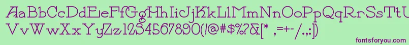 Payzantpennf Font – Purple Fonts on Green Background