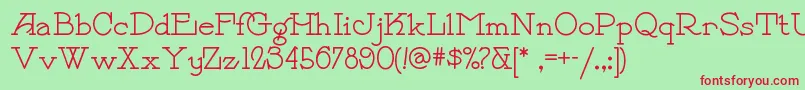 Payzantpennf-fontti – punaiset fontit vihreällä taustalla