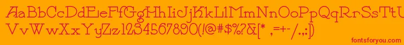 Payzantpennf Font – Red Fonts on Orange Background