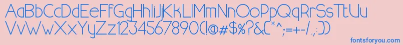 HalfmoonrisingRegular Font – Blue Fonts on Pink Background