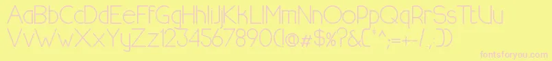 HalfmoonrisingRegular Font – Pink Fonts on Yellow Background