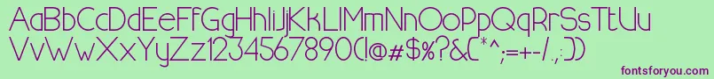 HalfmoonrisingRegular-Schriftart – Violette Schriften auf grünem Hintergrund