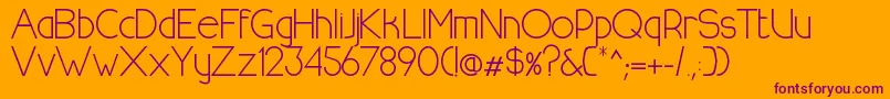 HalfmoonrisingRegular Font – Purple Fonts on Orange Background