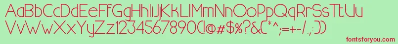 HalfmoonrisingRegular Font – Red Fonts on Green Background