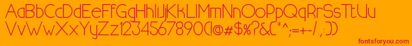 HalfmoonrisingRegular Font – Red Fonts on Orange Background