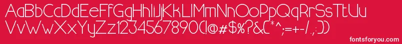 フォントHalfmoonrisingRegular – 赤い背景に白い文字
