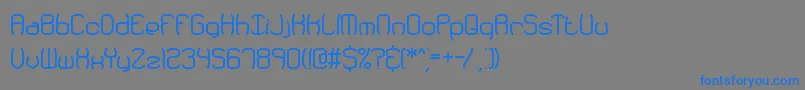 フォントRedundantBrk – 灰色の背景に青い文字