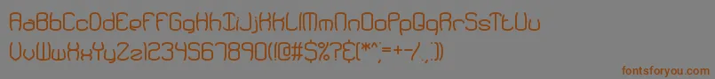 フォントRedundantBrk – 茶色の文字が灰色の背景にあります。