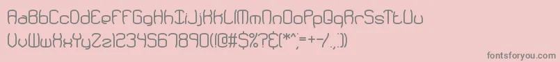 フォントRedundantBrk – ピンクの背景に灰色の文字