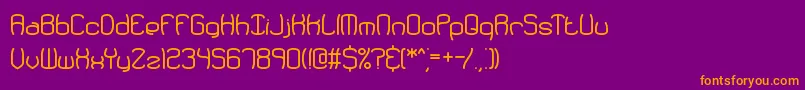 RedundantBrk Font – Orange Fonts on Purple Background