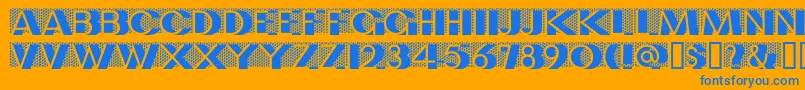 LeFilmClassic Font – Blue Fonts on Orange Background