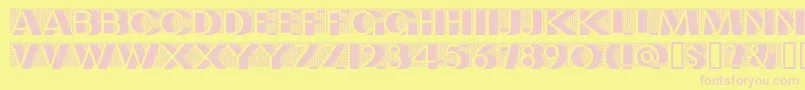 LeFilmClassic Font – Pink Fonts on Yellow Background