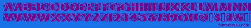 LeFilmClassic Font – Purple Fonts on Blue Background