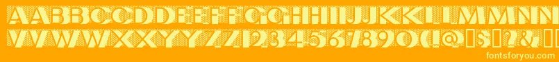 LeFilmClassic Font – Yellow Fonts on Orange Background