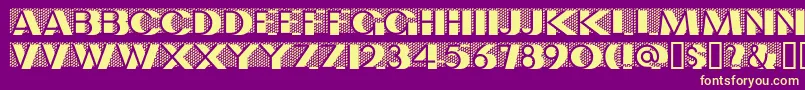 Шрифт LeFilmClassic – жёлтые шрифты на фиолетовом фоне