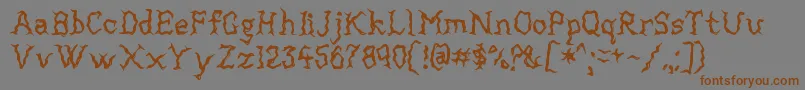 Mortified Font – Brown Fonts on Gray Background