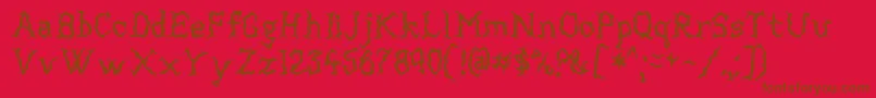 Mortified Font – Brown Fonts on Red Background