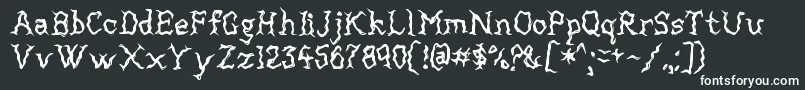 Mortified Font – White Fonts on Black Background