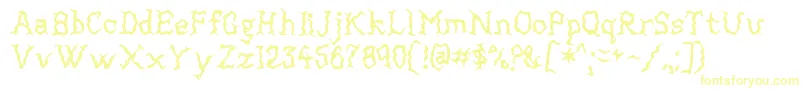 Mortified Font – Yellow Fonts on White Background