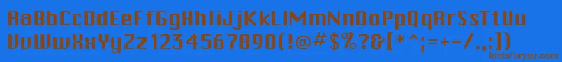 CalvinRegular Font – Brown Fonts on Blue Background