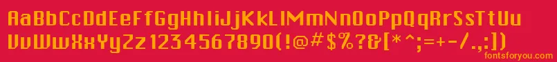 CalvinRegular Font – Orange Fonts on Red Background