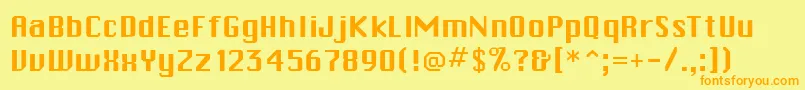 CalvinRegular Font – Orange Fonts on Yellow Background