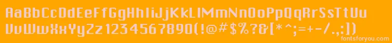 CalvinRegular Font – Pink Fonts on Orange Background