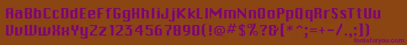 CalvinRegular Font – Purple Fonts on Brown Background