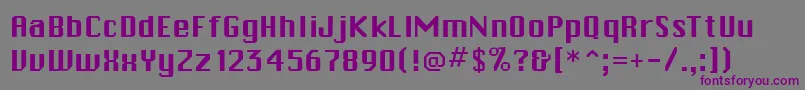 CalvinRegular Font – Purple Fonts on Gray Background