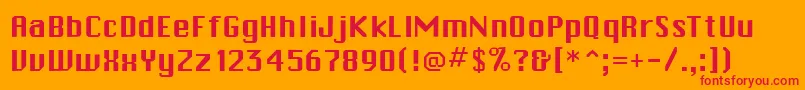 CalvinRegular Font – Red Fonts on Orange Background
