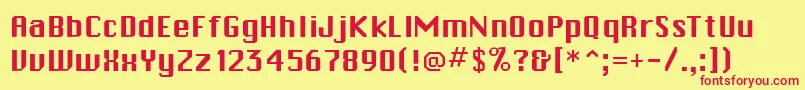CalvinRegular Font – Red Fonts on Yellow Background