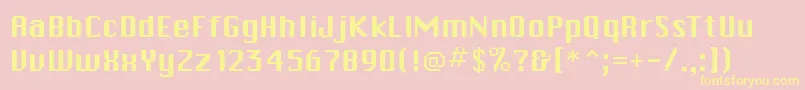 CalvinRegular Font – Yellow Fonts on Pink Background