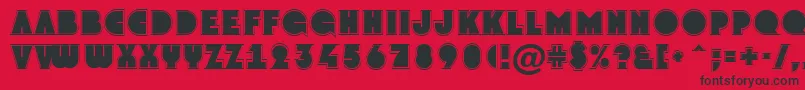 AGrotogr Font – Black Fonts on Red Background