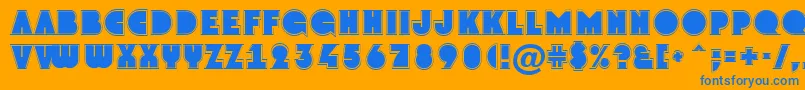 AGrotogr Font – Blue Fonts on Orange Background