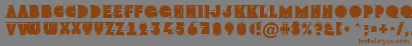 AGrotogr-Schriftart – Braune Schriften auf grauem Hintergrund