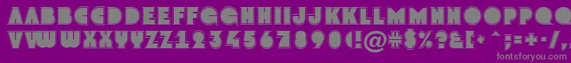 AGrotogr-Schriftart – Graue Schriften auf violettem Hintergrund