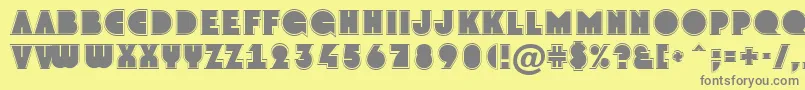 AGrotogr Font – Gray Fonts on Yellow Background